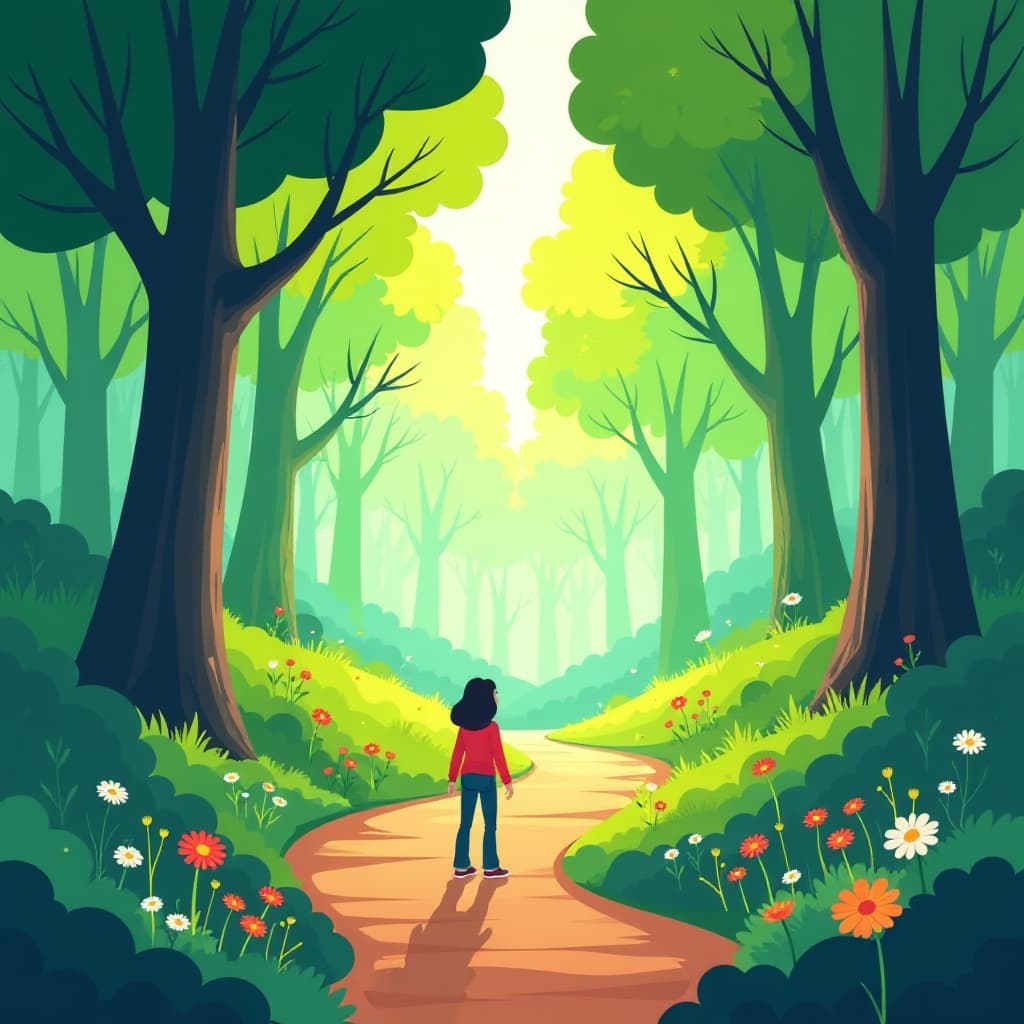 Moderne digitale illustratie met minimalistische benadering