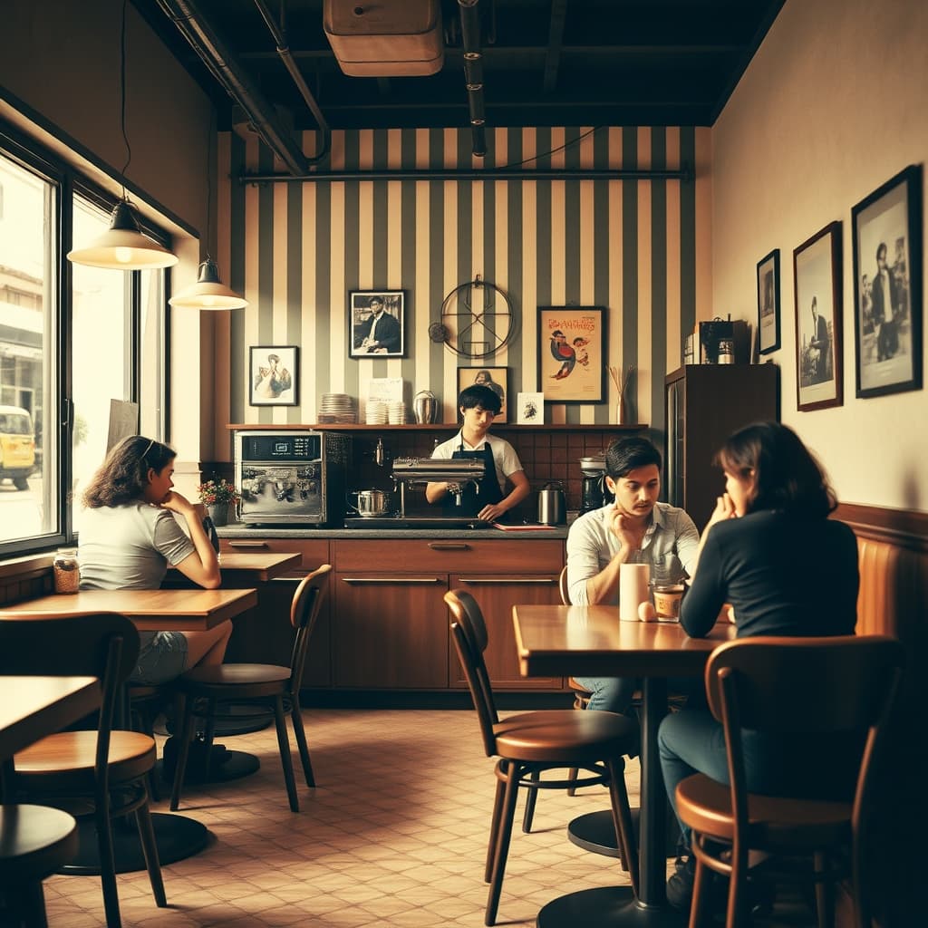 Klassieke retro stijl met warme kleuren