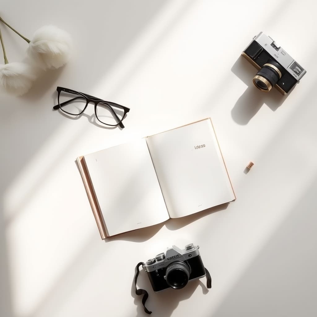 Bovenaanzicht kunst met unieke elementen