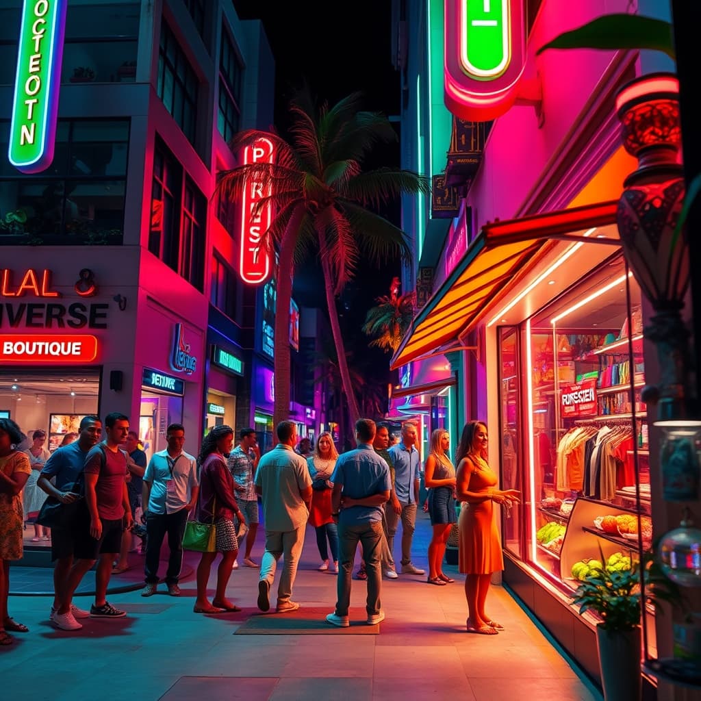 Voorbeeld van Zomer Neon stijl