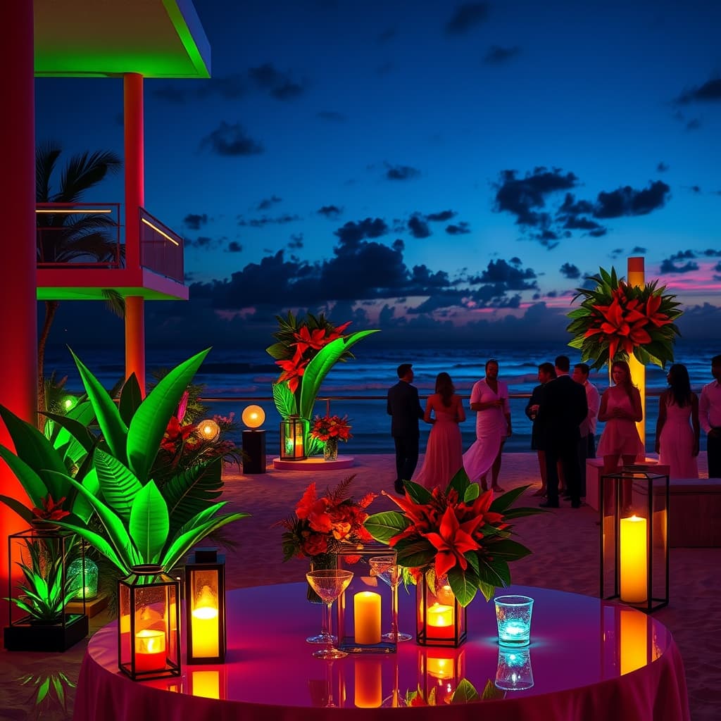 Neon stijl met levendige en opvallende kleuren