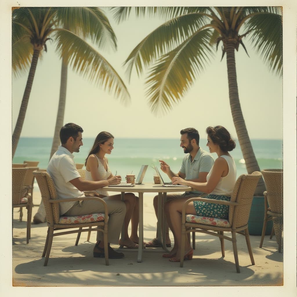 Summer story kunst met verhalende en warme compositie